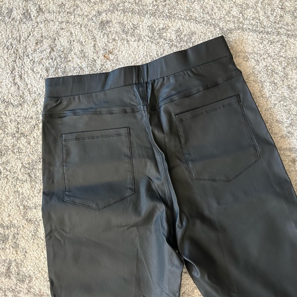 JODIFL Womens Leather-like Black Pants Medium Lightweight Skinny Holiday - Picture 7 of 9